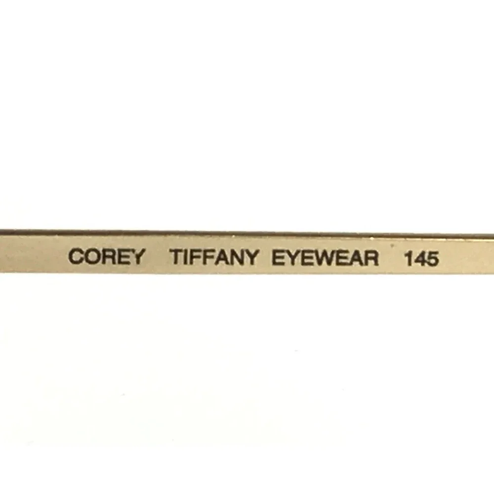 Vintage Tiffany Eyeglasses Frames COREY 096 Blue Marble Gold Aviators 50-20-145